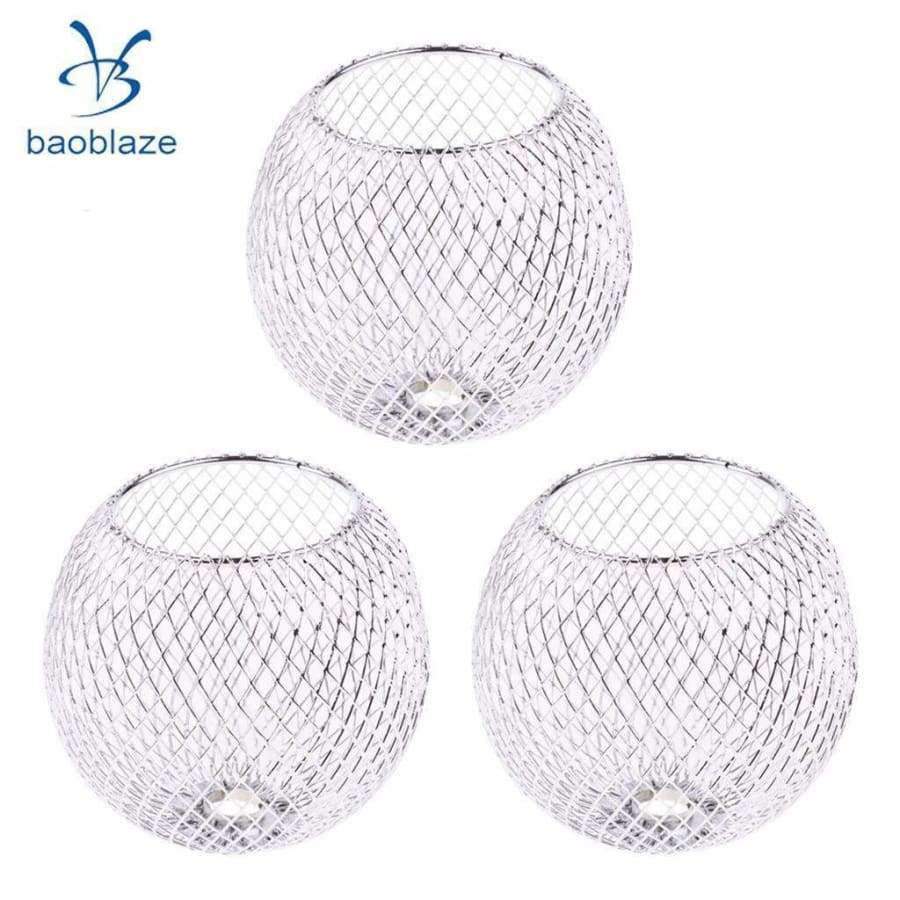 Planet Gates 3Pcs Table Lamp Shade Metal Iron Standard Lamp Shade Small Lamp Shade Chrome