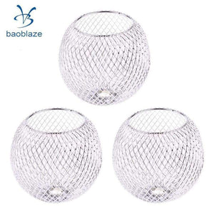 Planet Gates 3Pcs Table Lamp Shade Metal Iron Standard Lamp Shade Small Lamp Shade Chrome