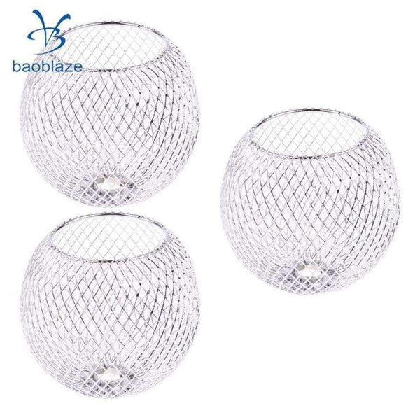 Planet Gates 3Pcs Table Lamp Shade Metal Iron Standard Lamp Shade Small Lamp Shade Chrome