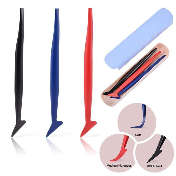 Planet Gates 3pcs Universal Car Vinyl Wrap Tuck Tools Gasket Micro Squeegee for Window Tint Application