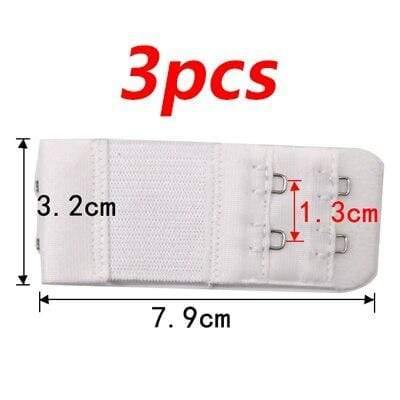 3PCS Bra Extenders Strap Buckle Extension 2 Rows 2 Hooks Clasp Straps Women Bra Strap Extender Sewing Tool Intimates Accessories
