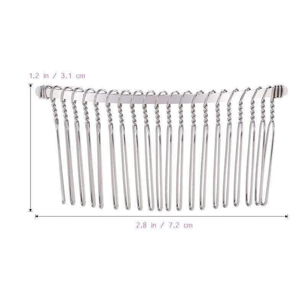 Planet Gates 3pcs Women Beauty Hair Care 7.8cm Fancy DIY Metal Wire Styling Tool Hair Clip Combs Bridal Wedding Veil Combs Silver