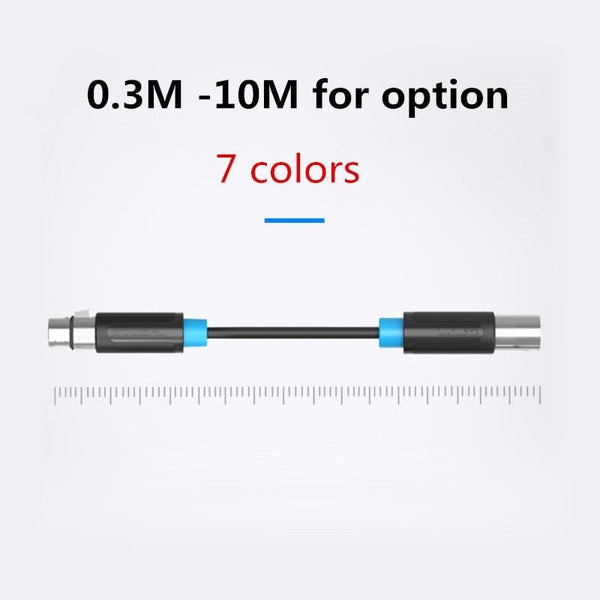 Planet Gates 3Pin XLR Cable Male to Female Canon Plug Audio Cable Shielded 1PC For Mixer Microphone Amplifier 0.3m 1m 1.8m 3m 5m 10m