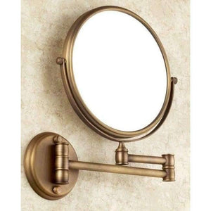 Planet Gates 3X Makeup Mirror Antique Brass Carved Collection Double Cup Holder Bathroom Products Bathroom Accessories Creative Faucet Bathroom Hardware Set