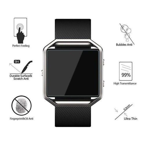 Planet Gates 3x Premium Real Tempered Glass Film Screen Protector For Fitbit Ionic Watch