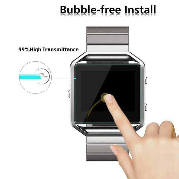 Planet Gates 3x Premium Real Tempered Glass Film Screen Protector For Fitbit Ionic Watch