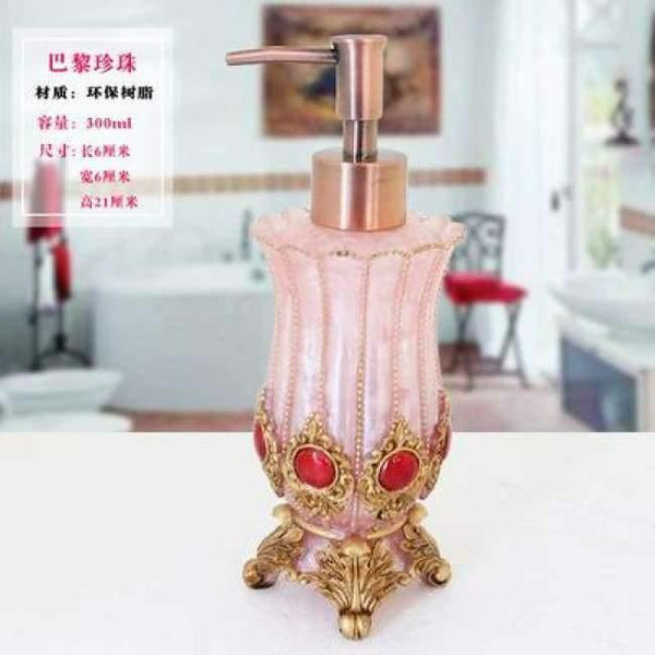 Planet Gates 4 1 Pcs Resin Soap Shampoo Dispenser Bathroom body Liquid Lotion Pump Action Bottle Holder Kitchen Bath Room Products 350ML