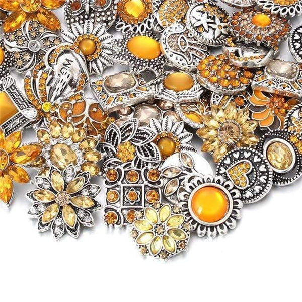 Planet Gates 4 10pcs/lot 18mm Snap Jewelry Mix Many Styles 18mm Metal Snap buttons Gold Rose Gold Buttons Rhinestone Snaps Jewelry