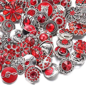 Planet Gates 4 10pcs/lot High Quality Snap Button Jewelry DIY Crystal Rhinestone Flower 18mm 20mm Metal Snap Buttons Fit Snap Bracelet Bangle
