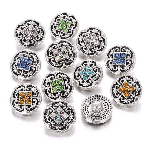Planet Gates 4 10pcs/lot New Snap Jewelry Tree of Life 12mm Metal Snap Buttons Fit Snap Bracelet Bangles Necklaces