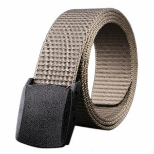 Wild-Men-Canvas Belt Hypoallergenic Metal Plastic-Automatic-Buckle High Quality Solid Size(Length X Width):110 X 3.2cm 30H
