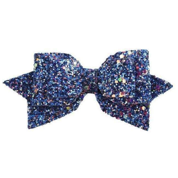 Planet Gates 4 12 Pieces/lot 5" Glitter Hair Bows Hair Clips For Girls Kids Women Rainbow Bling Layers Ponytail Bows Hairgrips Hair Accessories