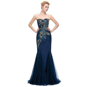 Planet Gates 4 / 2 / China Bridesmaid Dresses Long Grace Karin Strapless Formal Gown Black Royal Blue Long Mermaid Prom Dress Wedding Party Dress