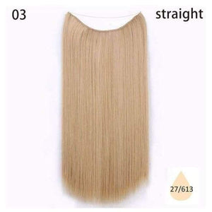 Planet Gates #4 / 22inches Fish Line Hairpieces 22'' Invisible Wire No Clips in Hair Extensions Secret Silky Straight Synthetic Hairs 100g/pic
