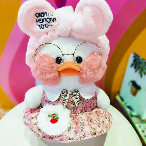 30cm Korean Netred Wearing Hyaluronic Acid Little Yellow Duck Doll Lalafanfan Ducks Plush Soft Toys High Quality Birthday Gift