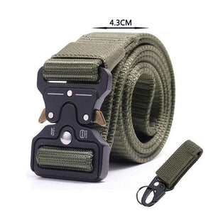 Army Tactical Belt Men's Military Nylon Belt Metal Button Army Style Jeans Belts Wide Outdoor Hunting Waist Strap Homme Ceinture