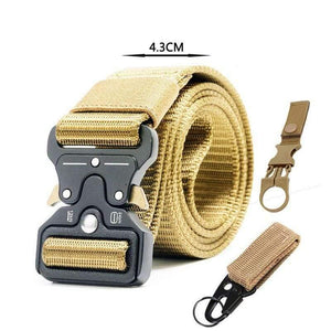 Army Tactical Belt Men's Military Nylon Belt Metal Button Army Style Jeans Belts Wide Outdoor Hunting Waist Strap Homme Ceinture
