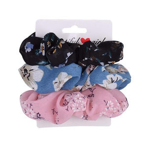 3Pcs/set Women Vintage Hair Scrunchies Velvet Scrunchie Set Elastic Hair Bands Girls Headband Ponytail Hair Rope Hair Accessorie