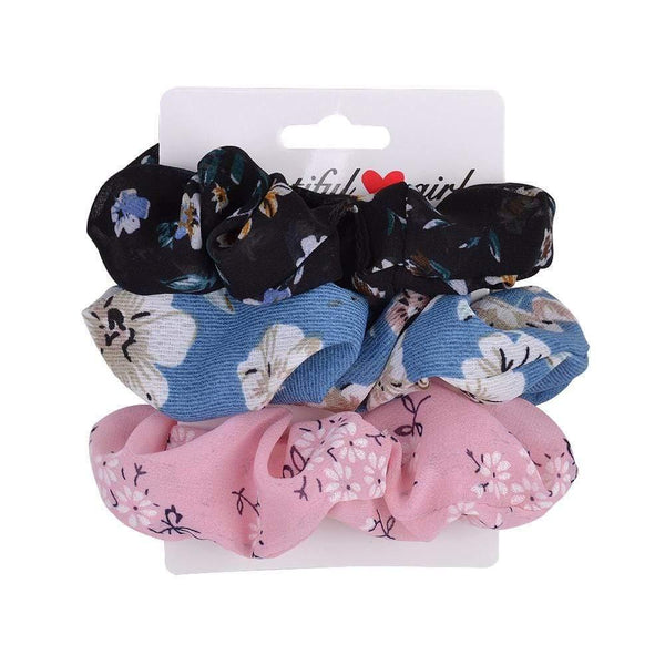 3Pcs/set Women Vintage Hair Scrunchies Velvet Scrunchie Set Elastic Hair Bands Girls Headband Ponytail Hair Rope Hair Accessorie