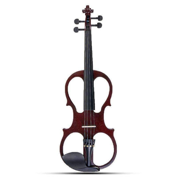 Planet Gates 4/4 Bilateral Electric Violin Fiddle Stringed Instrument Basswood with Fittings Cable Headphone Case for Music Lovers Beginners