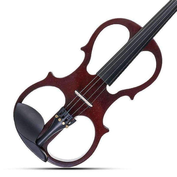 Planet Gates 4/4 Bilateral Electric Violin Fiddle Stringed Instrument Basswood with Fittings Cable Headphone Case for Music Lovers Beginners