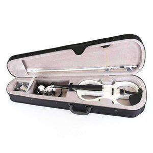 Planet Gates 4/4 Electric Acoustic Violin Basswood Fiddle with Violin Case Cover Bow Rosin for Musical Stringed Instrument Lovers Beginners