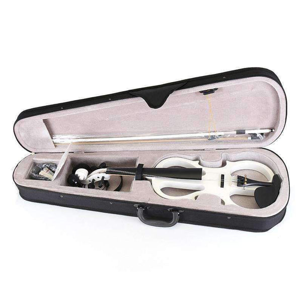 Planet Gates 4/4 Electric Acoustic Violin Basswood Fiddle with Violin Case Cover Bow Rosin for Musical Stringed Instrument Lovers Beginners