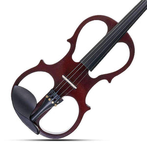 Planet Gates 4/4 Electric Acoustic Violin Basswood Fiddle with Violin Case Cover Bow Rosin for Musical Stringed Instrument Lovers Beginners