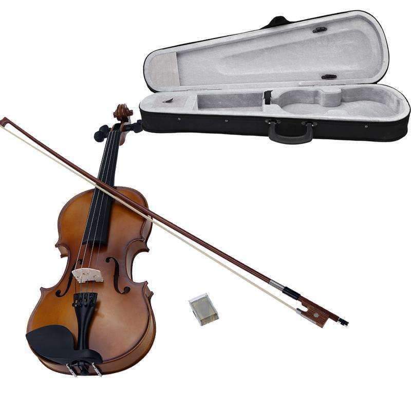 Planet Gates 4/4 Full Size Violin Fiddle Basswood Steel String Stringed Musical Instrument for Kids Beginners Circle Style Bow