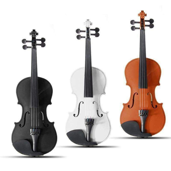 Planet Gates 4/4 Violin Natural Acoustic Basswood Face Board Violin Aluminium Alloy Tailpiece Musical Instruments with Case Rosin Foam Box
