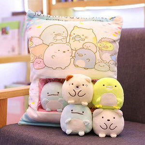 Totoro Corner Creature A Bag Of Snack Pillow Animal Crossing Plush Stuffed Animals Creative Doll Juguetes Plush Toy Sofa Cushion