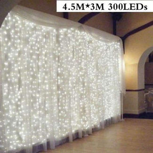 Planet Gates 4.5mX3m 300LEDs / EU Plug 220V / Multicolor Led Curtain String 4.5Mx3M 5Mx0.4-0.6M Garland 300Led 96Led Led String For Christmas Wedding Party Holiday Lights