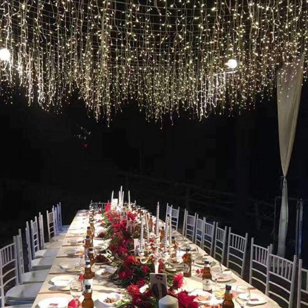 Planet Gates 4.5mX3m 300LEDs / EU Plug 220V / Multicolor Led Curtain String 4.5Mx3M 5Mx0.4-0.6M Garland 300Led 96Led Led String For Christmas Wedding Party Holiday Lights
