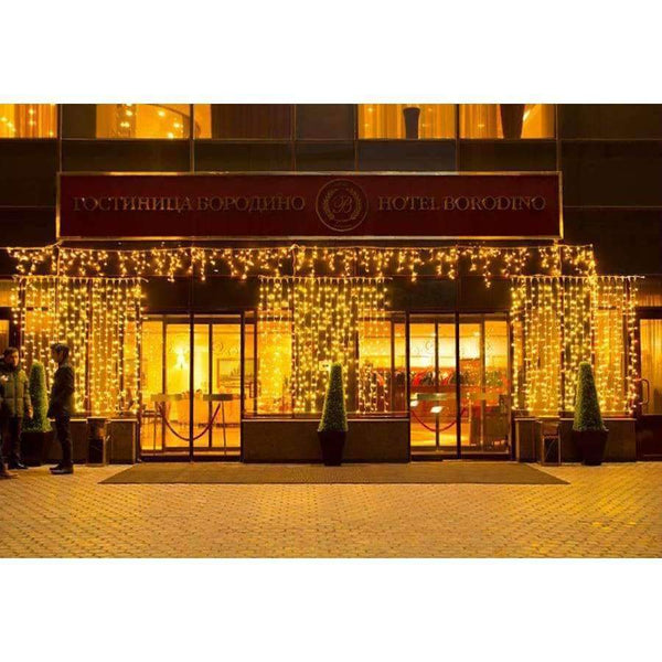 Planet Gates 4.5Mx3M LED Icicle Curtain String Lights Fairy XMAS Light 300 luces Christmas String Light for Party Home Garland Holiday Lights