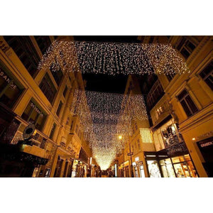 Planet Gates 4.5Mx3M LED Icicle Curtain String Lights Fairy XMAS Light 300 luces Christmas String Light for Party Home Garland Holiday Lights