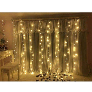 Planet Gates 4.5Mx3M LED Icicle Curtain String Lights Fairy XMAS Light 300 luces Christmas String Light for Party Home Garland Holiday Lights
