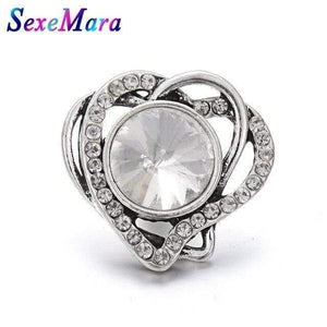 Planet Gates 4 6Pcs/lot Snap Button Jewelry Heart-shaped Love buttons 18MM snap Buttons & Snaps Fit bracelets & bangles