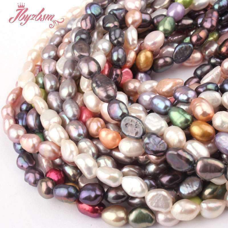 Planet Gates 4-6x5-8mm Freeform Freshwater Pearl Natural Stone Beads For Necklace Bracelet Jewelry Making Spacer Strand 14" Free Shipping