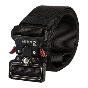 4.8CM Width Men Belt Nylon Tactical Army Belt For Trousers Metal Buckle Canvas Belts Outdoor Training Black Military Waist Belt