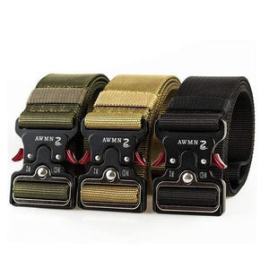 4.8CM Width Men Belt Nylon Tactical Army Belt For Trousers Metal Buckle Canvas Belts Outdoor Training Black Military Waist Belt