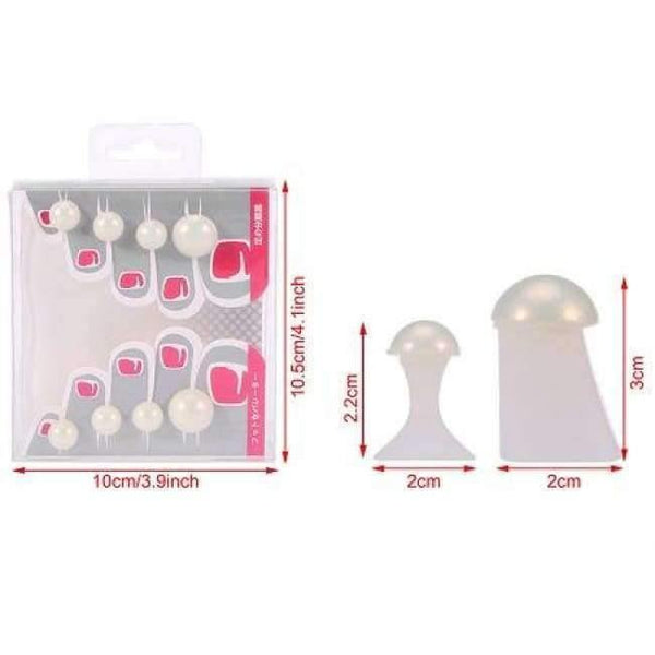 Planet Gates 4 8pcs/set Silicone Toe Separators Pearl Foot Toe Spacers Toes Orthotics Separator Pedicure DIY Nail Art Equipment Foot Care Tools