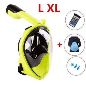 Planet Gates 4 Anti-fog Anti-Leak Full Face Snorkeling MasksSwimming Snorkel Scuba Underwater Diving Mask Diving Three-piece