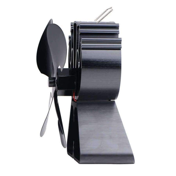 Planet Gates 4 Blades Heat Powered Eco Stove Fan(Black) increase more 80% warm air  than 2 blade stove fan for wood/log burner /fireplace