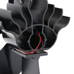 Planet Gates 4 Blades Heat Powered Stove Fan Log Wood Burner Ecofan Quiet Black Home Fireplace Fan Efficient Heat Distribution
