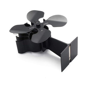 Planet Gates 4 Blades Heat Powered Stove Fan Log Wood Burner Ecofan Quiet Black Home Fireplace Fan Efficient Heat Distribution