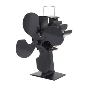 Planet Gates 4 Blades Heat Powered Stove Fan Log Wood Burner Ecofan Quiet Black Home Fireplace Fan Efficient Heat Distribution