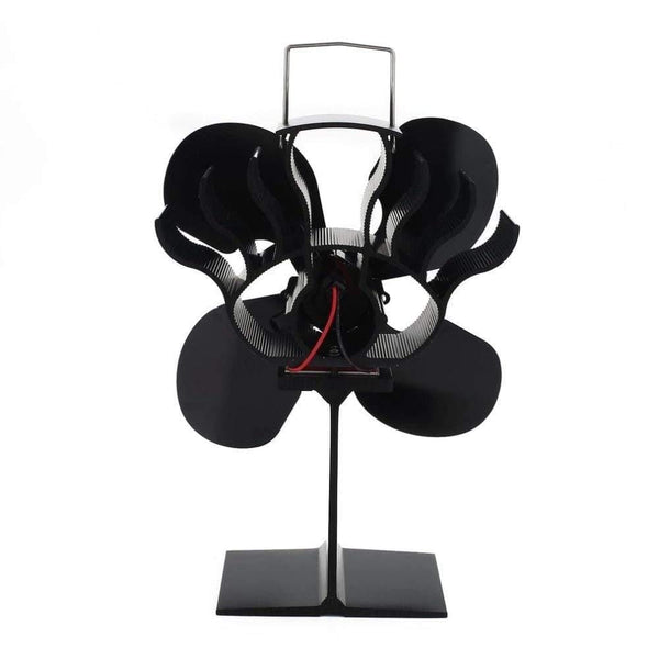 Planet Gates 4 Blades Heat Powered Stove Fan Log Wood Burner Ecofan Quiet Black Home Fireplace Fan Efficient Heat Distribution