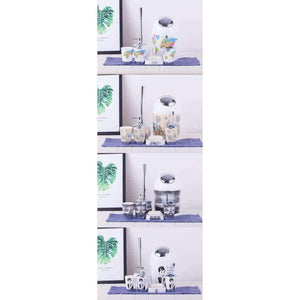 Planet Gates 4 / China 6PCS Eiffel Bathroom Accessory Bin Soap Dish Dispenser Bottle Toothbrush Holder Set Home Bathroom Products Wash Bath Set