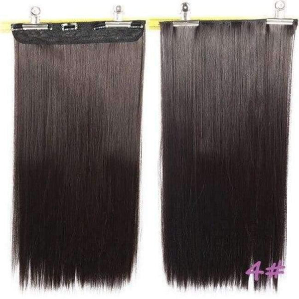 Wig one piece of synthetic clip in hair extensions long straight high temperature false hair hairpieces for women - Planet Gates