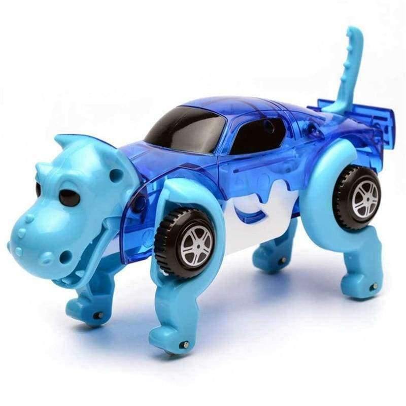 Planet Gates 4 Colors 14CM Cool Automatic Transform Dog Car Vehicle Clockwork Wind Up Toys for Children Kids Boy Girl Toy Gift
